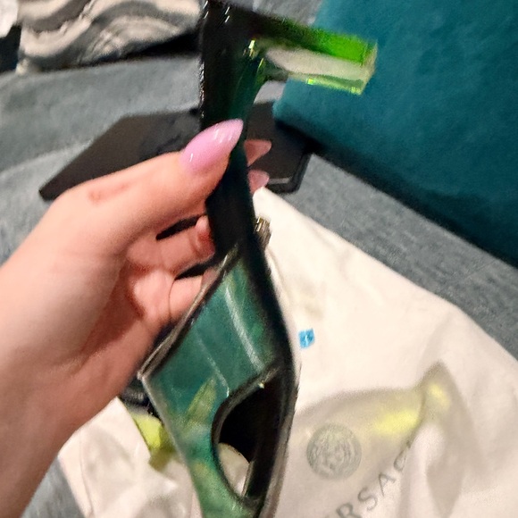 Versace Black and Green Mules - Picture 8 of 16